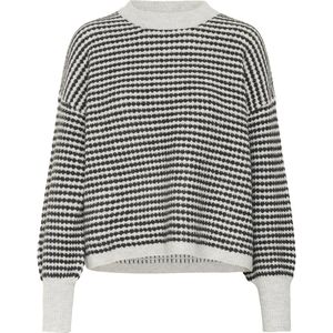 Kaffe - KAEllery - Trui - Grafiet/Wit - Gebreide Truien