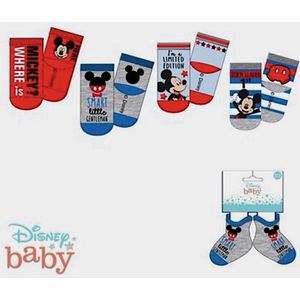 4 paar Mickey Mouse BABY sokjes maat 6/12 maanden