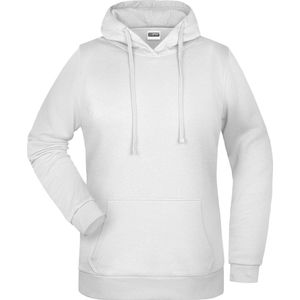 James And Nicholson Vrouwen/dames Basic Hoodie (Wit)
