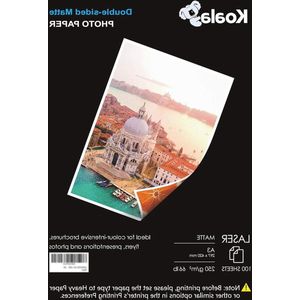 Dubbelzijdig Mat Laser Fotopapier A3 250 g/m² 100 vellen - Geschikt voor alle Laser printers en kopieerapparaten