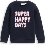 Tom Tailor - Sweater - Sky captain - Met Frontprint - Voor Meisjes