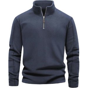 Heren Fleece Quarter Zip Sweatshirt voor Koud Weer - Comfortabele en Ademend Outdoor Trui