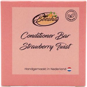 Beesha Conditioner Bar Strawberry Twist | 100% Plasticvrije en Natuurlijke Verzorging | Vegan, Sulfaatvrij en Parabeenvrij | CG Proof