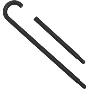 Krukstok, kostuum, kunststof, wandelstok, dansstok, dandystok, loophulp voor kostuum als chaplin, oma, opa