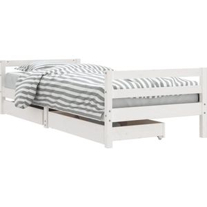 vidaXL-Kinderbedframe-met-lades-90x190-cm-massief-grenenhout-wit