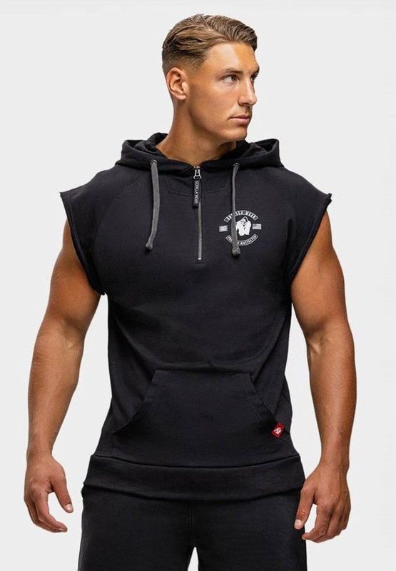 Gorilla Wear - Huntley - Mouwloze Hoodie - Zwart