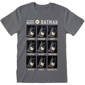 DC Comics Batman - Emotions Of Batman Mens Tshirt - XL - Grijs