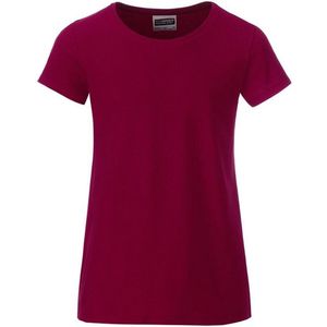 James and Nicholson Meisjes Basic T-Shirt (Wijn Paars)