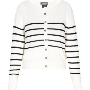 DreiMaster - Vintage - Gebreid Vest - Zwart - Offwhite