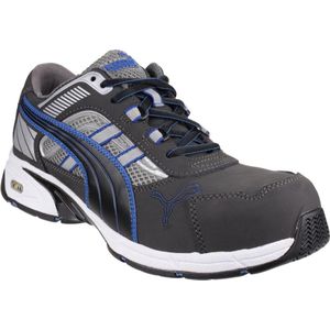 Puma Safety Mens Pace Blue Lace Up Safety Shoes (Blue)