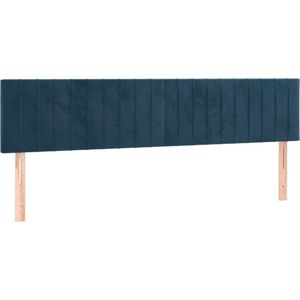 vidaXL-Hoofdborden-2-st-80x5x78/88-cm-fluweel-donkerblauw