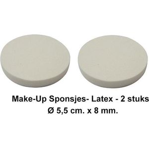 Rojafit Make-up sponsje - Latex - Ø 5,5 cm x 8 mm. - 2 stuks