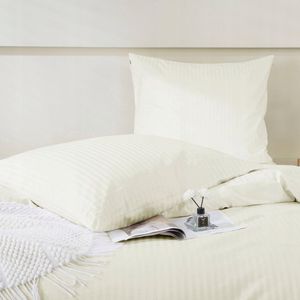 Hotel Kussensloop Ecru Katoen Satijn 40x40cm Met Rits