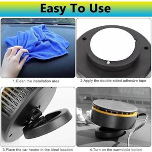 12V 150W draagbare autoverwarming, snel verwarmende voorruitontdooier, 360 graden draaibare voorruitontdooier