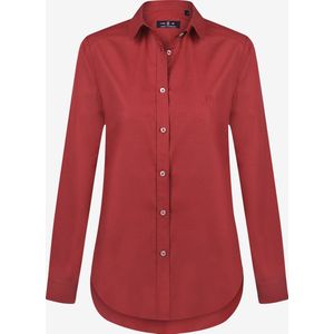 Jimmy Sanders Overhemd - Overhemden - Blouse - 100% Katoen Dames Rood - S
