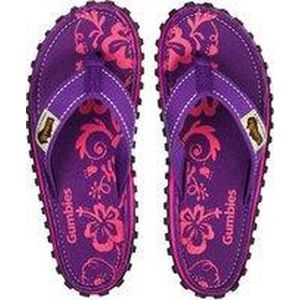 Gumbies Teenslippers | Unisex | Purple Hibiscus | Paars / Roze | Maat 36