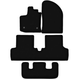 BASIC zwarte veloursmatten voor: Dacia Lodgy 7-zitter (2012-)