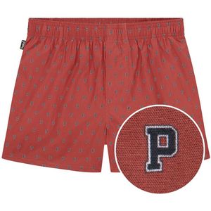 Pockies heren wijde boxershort allover p's rood