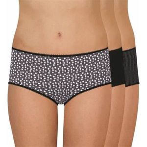 Boxershorts - dames - 6-pack -Zwart / ZWART TIJGER / ZWART GESTIPT - SECRET by ATHENA - 3XL/4XL - ondergoed dames-dames slips