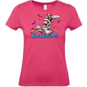Dames T-shirt Carnavalluh | Carnaval | Carnavalskleding Dames Heren | Roze | maat XS