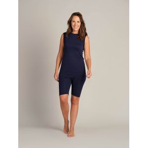 Body rugritssluiting - Aangepaste  body - Korte pijpen - Donkerblauw - XXL
