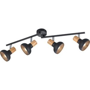 Plafondlamp Latika 4-lichts zwart - R81524032