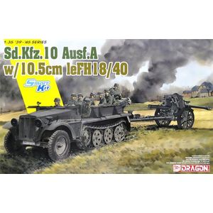 1:35 Dragon 6939 Sd.Kfz.10 Ausf.A + 10.5cm le.FH.18/40 Plastic Modelbouwpakket