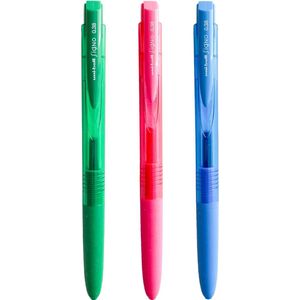 Zody Shop - Uni-Ball Signo RT1 Pen – 0.38 mm – 3 Kleurenset, roze, blauw, groen