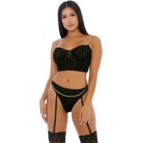 Forplay Chain Me Up - Bustier Set black L