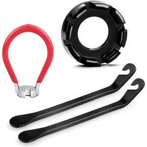 Fiets Spaaksleutel Gereedschap - 4 Stuks, Truing Tool 10-15 Gauge - 6-in-1 Kit voor Elektrische Fietsen