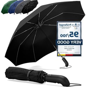 Opvouwbare Stormparaplu met Knop Automatisch - Wind & Waterdicht - Heren Dames Reisparaplu