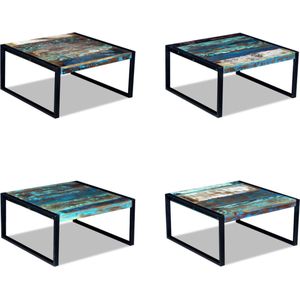 vidaXL Salontafel 80x80x40 cm massief gerecycled hout - Salontafel - Salontafels - Houten Salontafel - Houten Salontafels