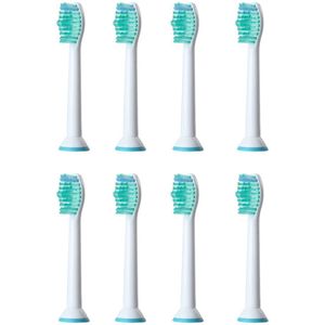 Vitdipy - 8 Stuks - Geschikt voor hx3/hx6/hx9 tandenborstelkop - Elektrische tandenborstels uit de - Precision Clean en tandplakverwijdering - Wit