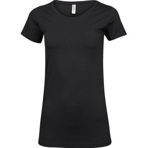 Tee Jays Vrouwen/dames Manierrek Lange Lengte T-Shirt (Zwart)
