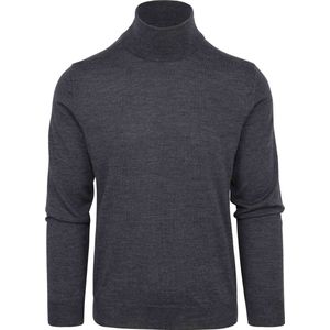 Suitable - Merino Coltrui Antraciet - Heren - Maat XXL - Slim-fit