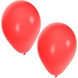 Bellatio Decorations ballonnen - 30 stuks - rood - 27 cm - helium of lucht - verjaardag / versiering