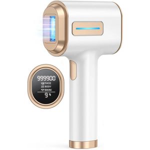 Laser Ontharingsapparaat - IPL Ontharingsapparaat - Laser Ontharing - 999900 Flitsen - Snelle Flitsen - 9 Standen - Wit