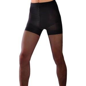 Knittex zwarte Herenpanty Smart 20den, ingewerkt sok-en slipgedeelte, maat M