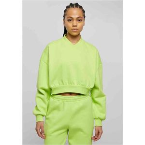 Urban Classics - V-Neck Crop Sweater/Trui - XL - Geel