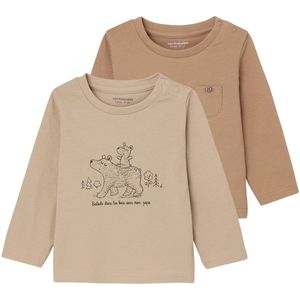 Set van 2 T-shirts Basics - Ecru - Lange Mouwen