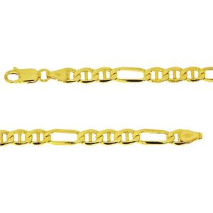 Gouden Figaro Ketting 5.5 mm 60 cm 14 karaats