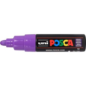Krijtstift - Chalkmarker - Universele Marker - Uni Posca Marker - paars - PC-7M - 4,5mm - 5,5mm - Medium Punt - 1 stuk
