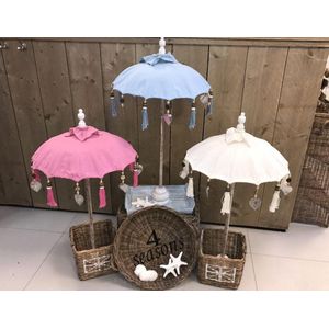Parasol - Roze - Bali parasol - H92cm - Decoratie parasol -  Tafelparasol  - Bali - Ibiza - Tafel parasol