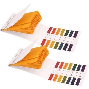 2-Pack - pH-testpapier, 160 pH-testpapieren (1-14), universele pH-testpapieren, lakmoespapier voor zeep maken, testpapier voor water, wijn, speeksel, urine, test