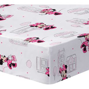 Disney Minnie Mouse Hoeslaken, Shopping - Eenpersoons - 90 x 190/200 cm - Katoen