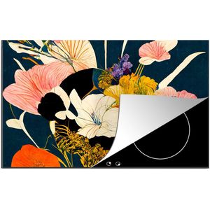KitchenYeah® Inductie beschermer 81x52 cm - Bloemen - Vaas - Schilderij - Planten - Kookplaataccessoires - Afdekplaat voor kookplaat - Inductiebeschermer - Inductiemat - Inductieplaat mat