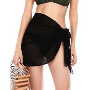 Zwart Strand Sarong en Cover-up voor Dames - Perfect voor Vakantie en Strand