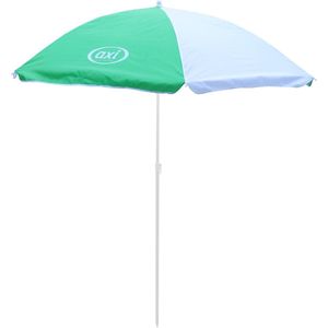 AXI Parasol in Groen / Wit - Kinderparasol van 125cm voor kinderen  - Compatibel met AXI picknicktafels, watertafels & zandbakken