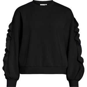 Vila Trui Vimentina Flounce O-neck Top 14111068 Black Beauty Dames Maat - XL