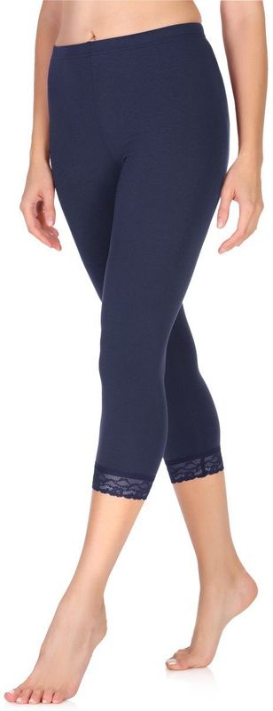 Merry Style - MS-MS10-290-LE - Capri Leggings - Marineblauw - 3/4 Lengte met Kant - Viscose